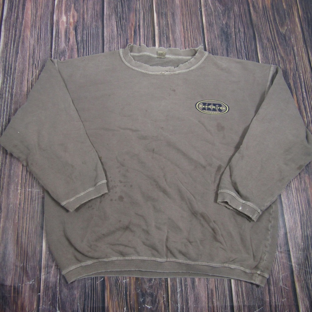Kern‎ River Jacket Mens XL Gray Pullover Crewneck Knit Cotton California Logo